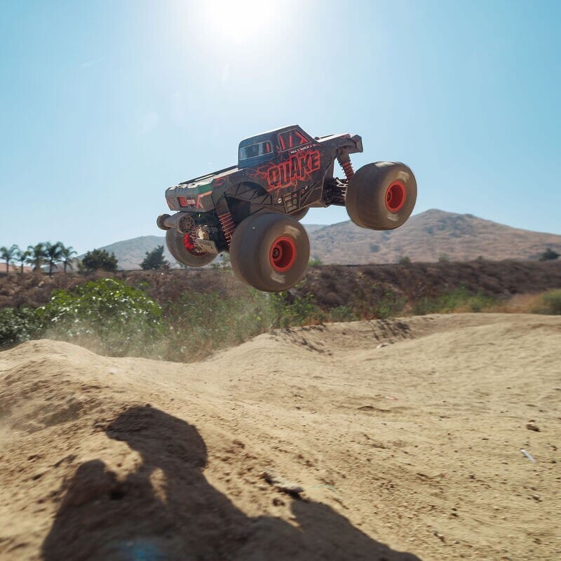 1-16 QUAKE GROM 4X4 RTR Brushed Monster Truck (Battery & Charger Included)  Red