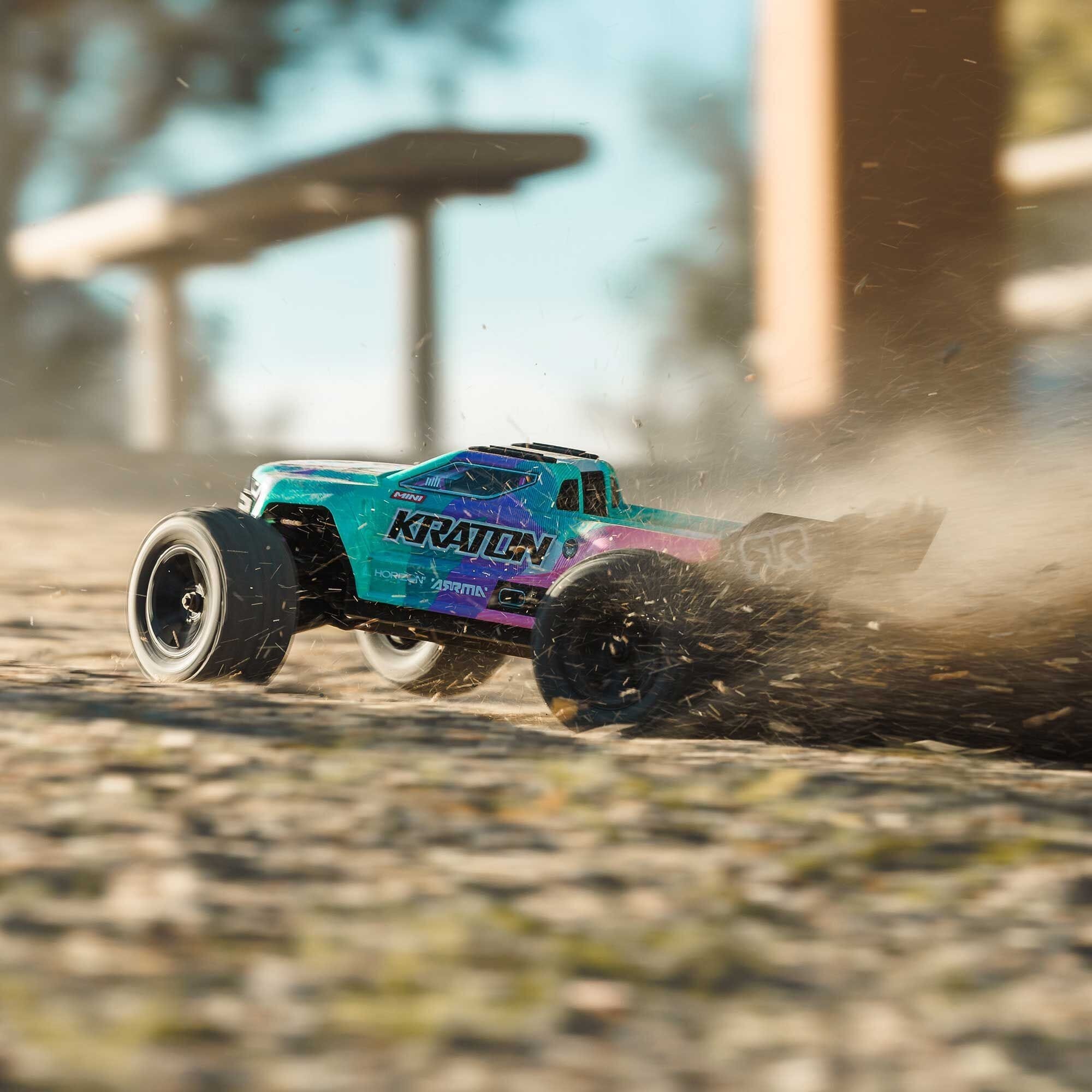 1/16 MINI KRATON 3S DSC 4X4 RTR Brushless Speed Truck (Battery & Charger Included)  Teal/Pink