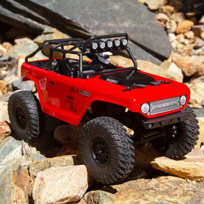 1-24 SCX24 Deadbolt 4X4 RTR Brushed Rock Crawler (Battery & Charger Included)  Red