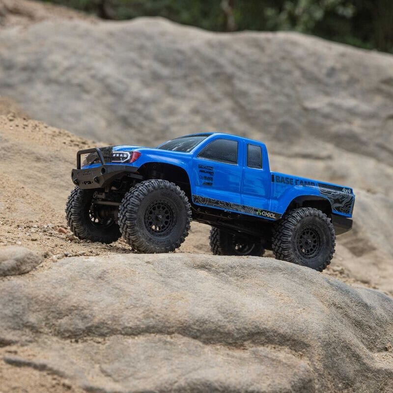 1/24 SCX24 Base Camp 4WD Rock Crawler Brushed RTR with Battery & Charger  Blue
