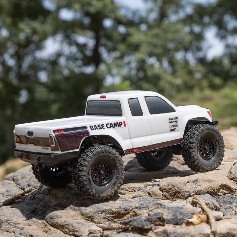1/24 SCX24 Base Camp 4WD Rock Crawler Brushed RTR with Battery & Charger  White