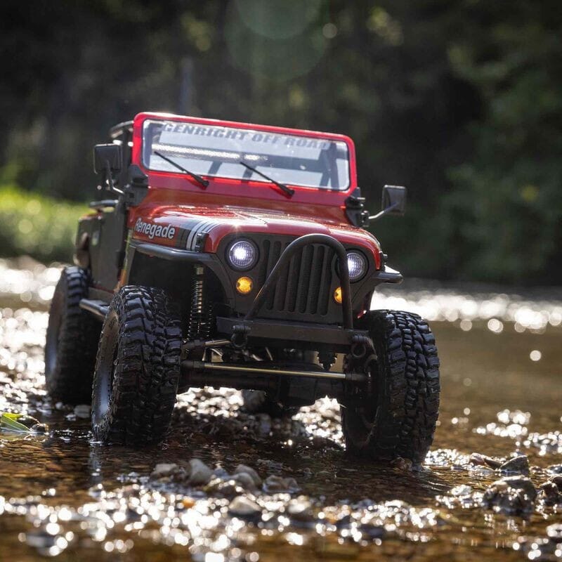 1-10 SCX10 III Jeep CJ-7 4X4 RTR Brushed Rock Crawler  Red