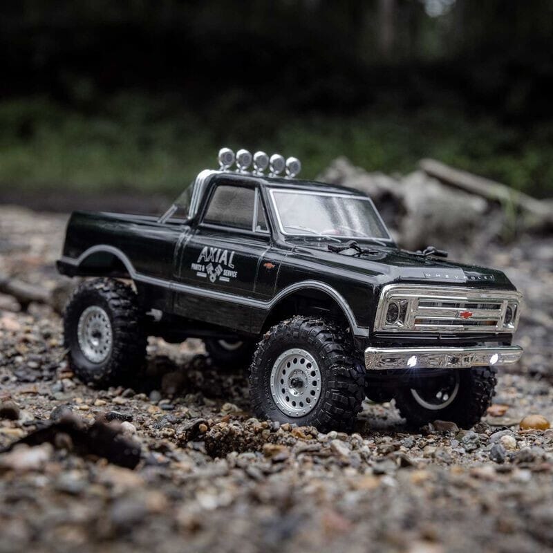 1-24 SCX24 1967 Chevrolet C10 4X4 RTR Brushed Rock Crawler (Battery & Charger Included)  Black