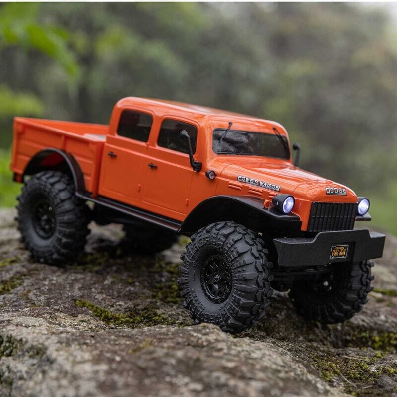 1-24 SCX24 Dodge Power Wagon 4X4 RTR Brushed Rock Crawler (Battery & Charger Included)  Orange