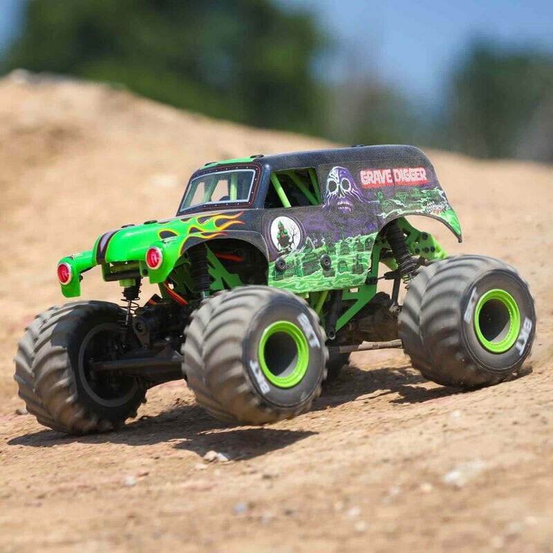 1-18 Mini LMT Grave Digger 2S 4X4 RTR Brushed Monster Truck (Battery & Charger Included)   Green