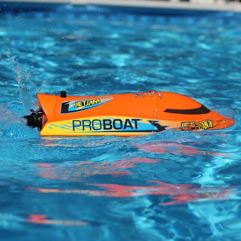 Jet Jam V2 12" Self-Righting Pool Racer Brushed RTR  Orange