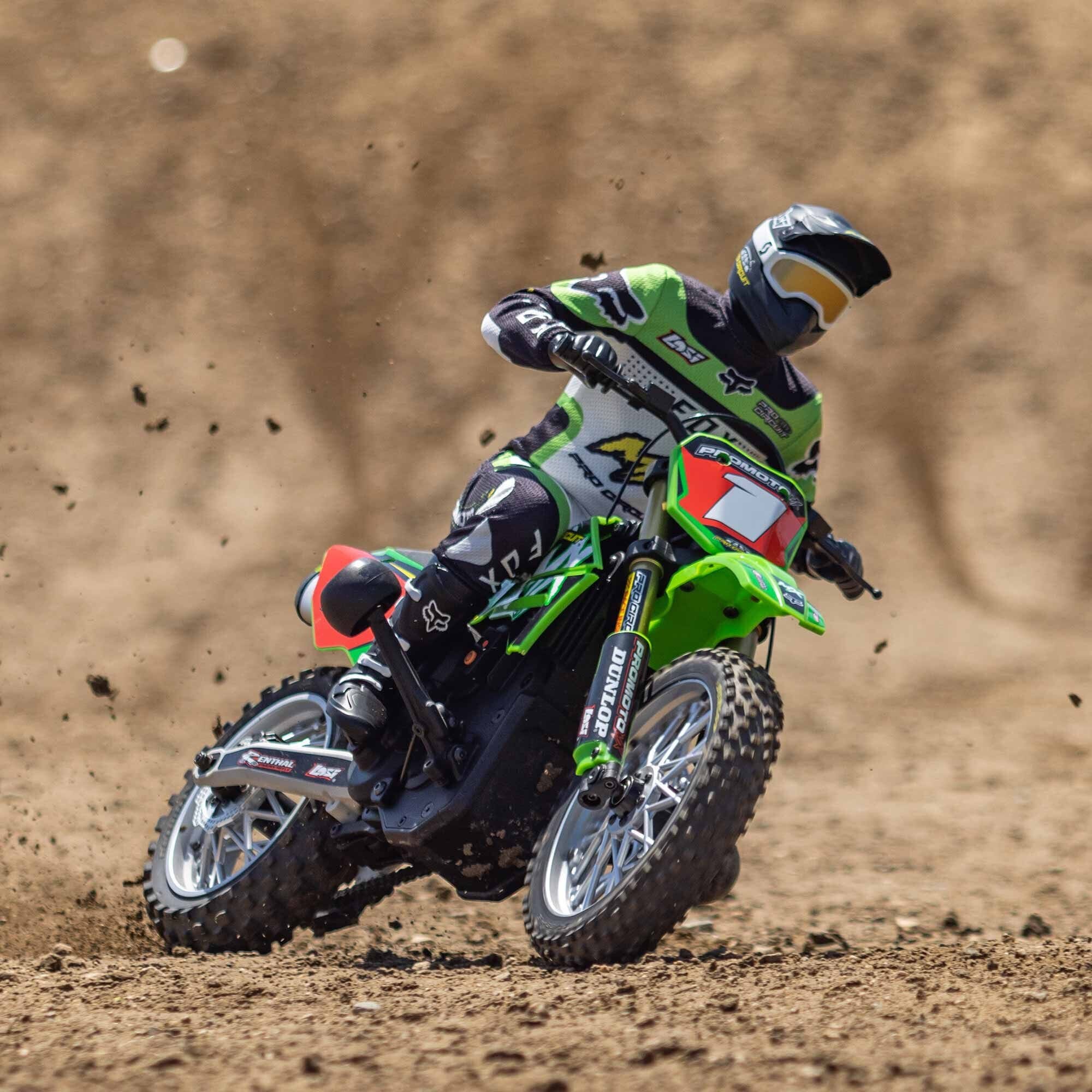 1-4 Promoto-MX Pro Circuit 2S RTR Brushless Motorcycle (Battery and Charger Included)  Green