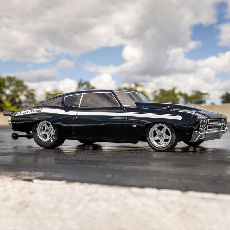 1-16 Mini 1970 Chevy Chevelle 2S 2WD RTR Brushless No Prep Drag Car (Battery & Charger Included)  Black