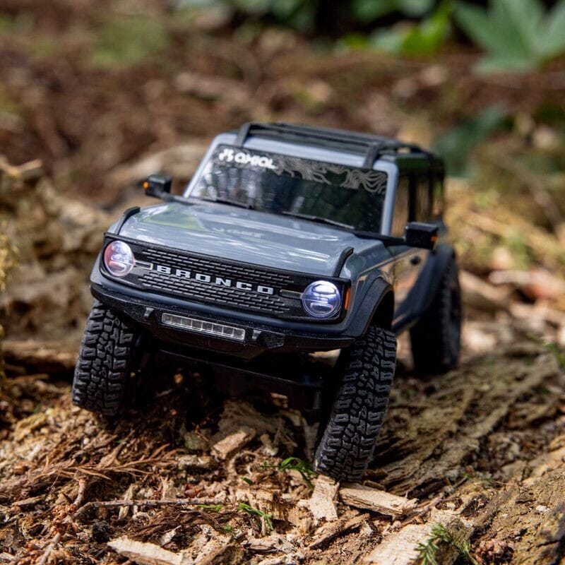 1-30 SCX30 Ford Bronco 4X4 RTR Brushed Rock Crawler (Battery & Charger Included)  Gray