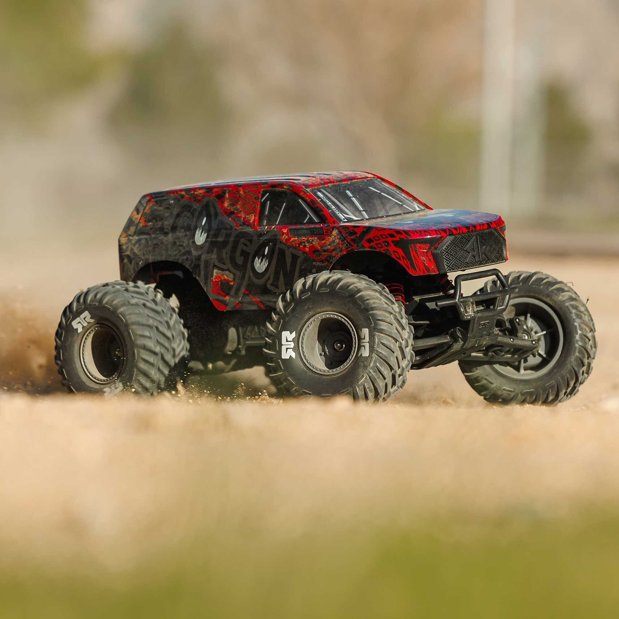 1-10 GORGON 223S 2WD RTR Brushless Monster Truck  Red-Black