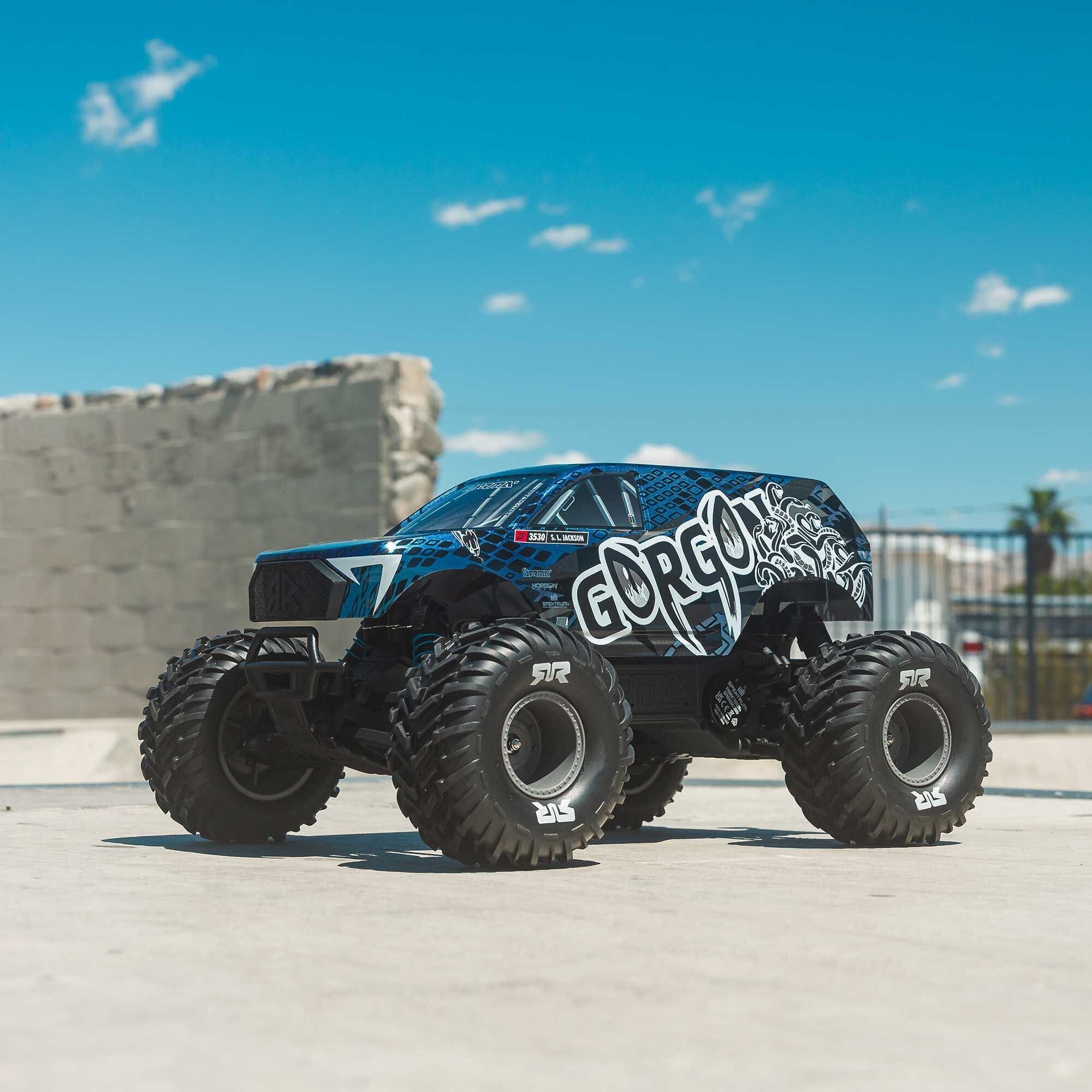 1-10 GORGON 223S 2WD RTR Brushless Monster Truck  Blue-Black