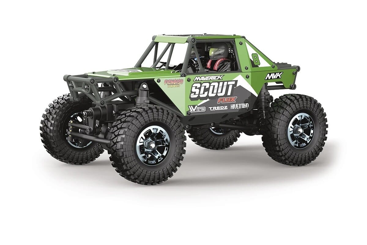 Maverick RC Scout-24 Flux 1-24th Rock Crawler - Green