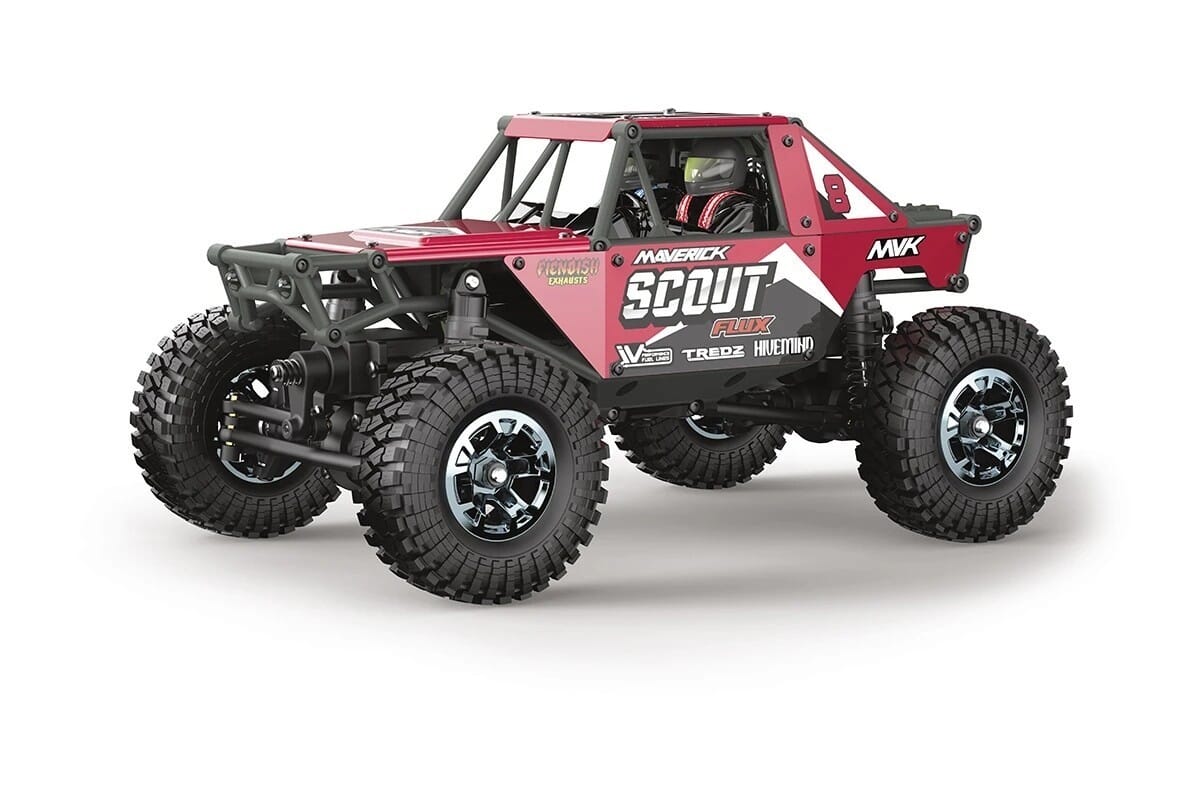 Maverick RC Scout-24 Flux 1-24th Rock Crawler - Red