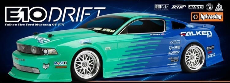 Peças - HPI Racing - E10 Drift Falken Mustang GT RTR 1/10