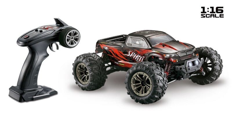 Scale 1:16 4WD High Speed Monster Truck, 2,4GHz Black/Red