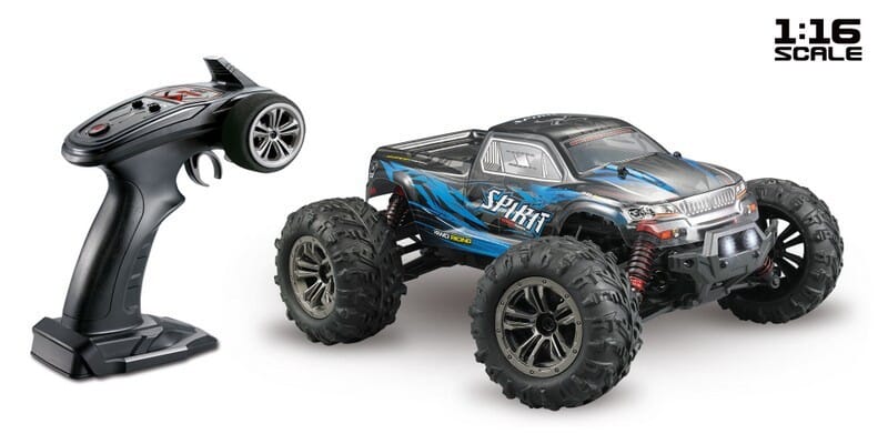 Scale 1:16 4WD High Speed Monster Truck, 2,4GHz Black/Blue
