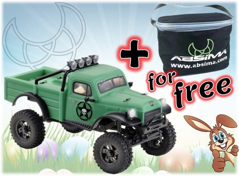 1:18 Crawler "Power Wagon" 2-Gear green RTR + Universal Bag DEAL 18023V2