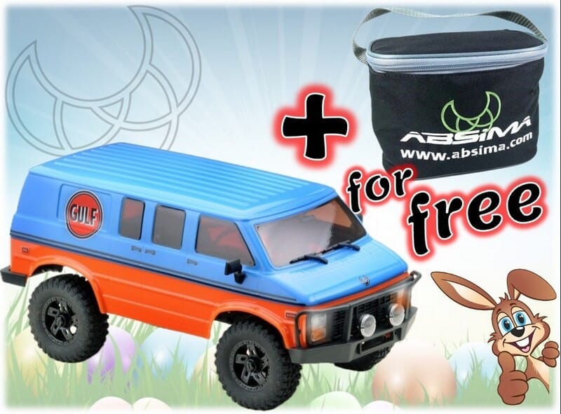 1:18 EVO Crawler "Rock Van" 2-Gear blue RTR + Universal Bag DEAL 18028V2