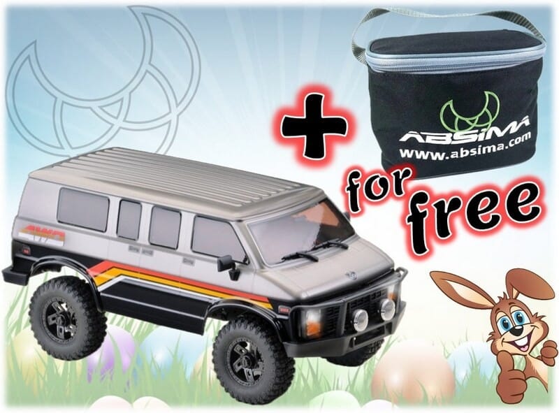 1:18 EVO Crawler "Rock Van" 2-Gear gunmetal RTR + Universal Bag DEAL 18029V2