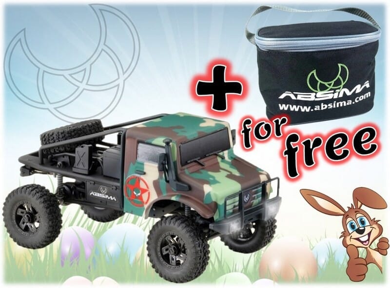 1:18 Crawler "Trail Hunter" 2-Gear camo RTR + Universal Bag DEAL 18030V2