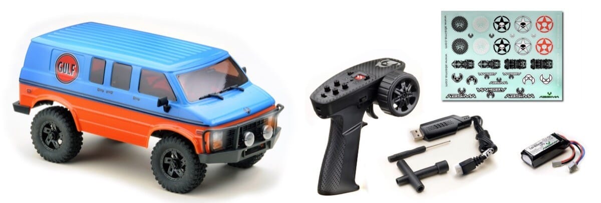 1:18 EVO Crawler "Rock Van V2" 2-Gear blue/orange RTR 18028V2