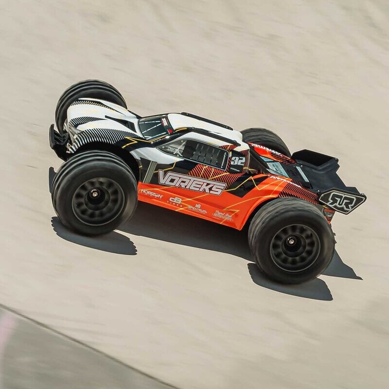 1-10 VORTEKS MEGA 550 Brushed 2WD Stadium Truck RTR with Battery & Charger  Orange
