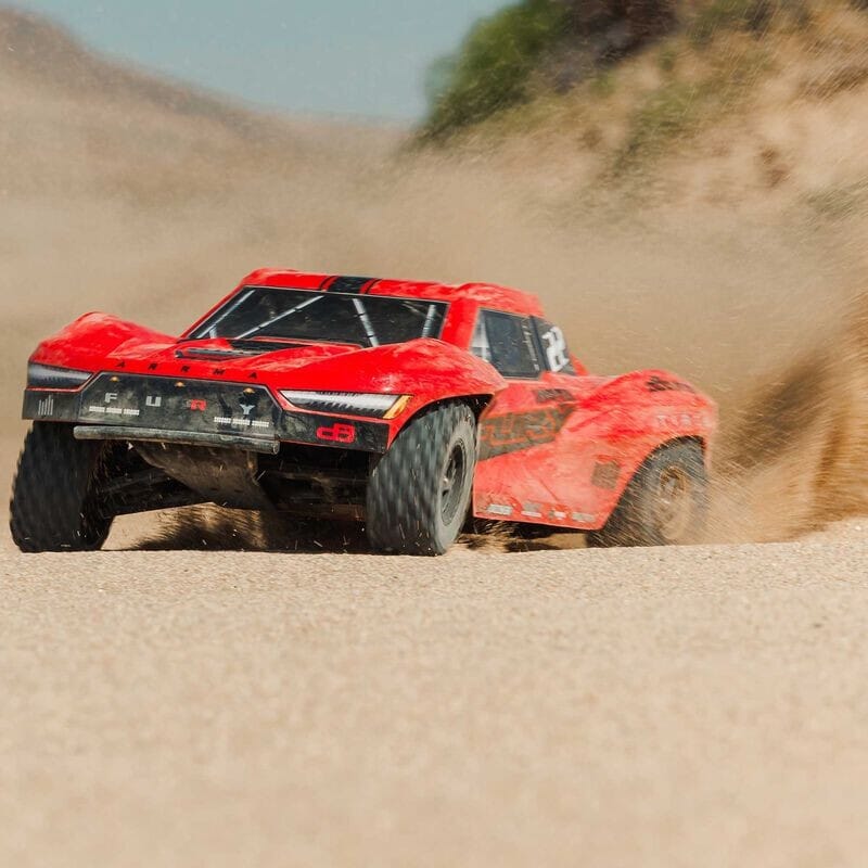 1-10 FURY MEGA 550 Brushed 2WD Short Course Truck RTR with Battery & Charger  Red