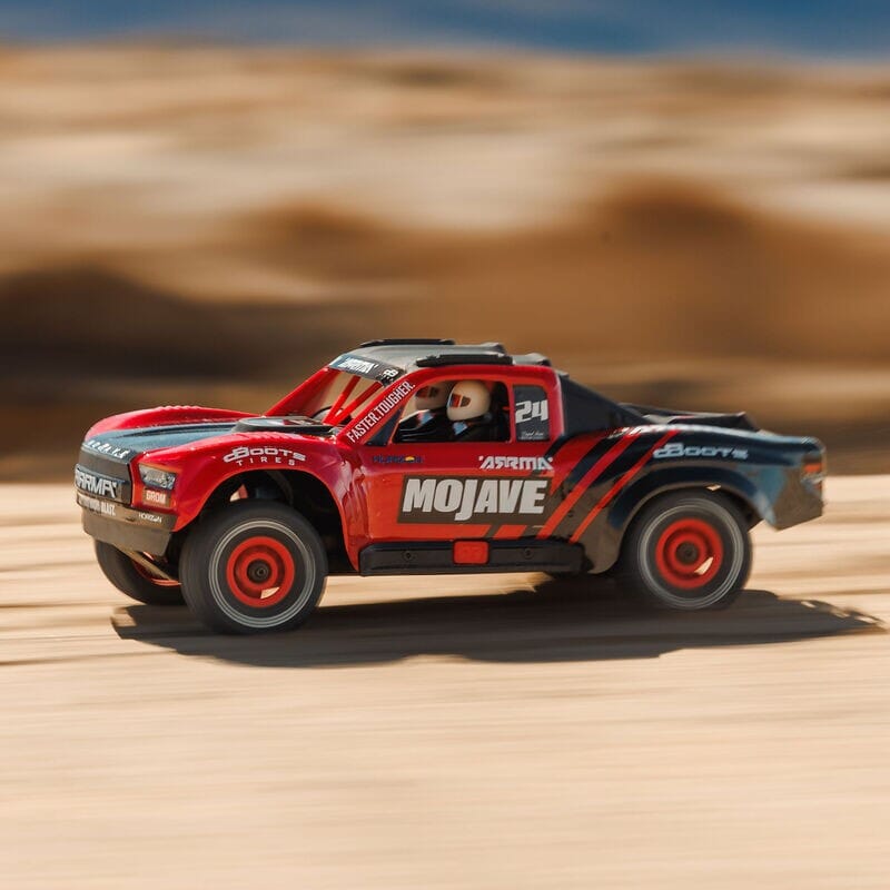 1-16 MOJAVE GROM 4X4 RTR Brushed Desert Truck (Battery & Charger Included)  Red-Black