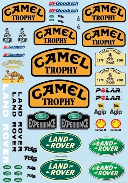 Pegatinas Camel Trophy 1/10