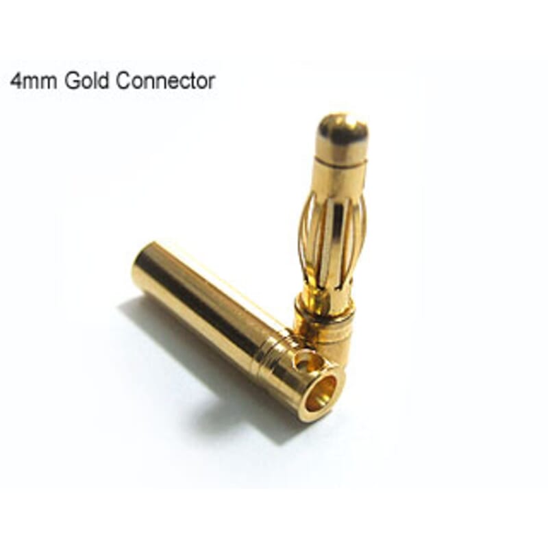 Conector Oro 4 mm 1 juego Macho /Hembra