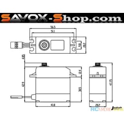 Servo Savox SW-0231MG Waterproof (15Kgr / 0.17sec)