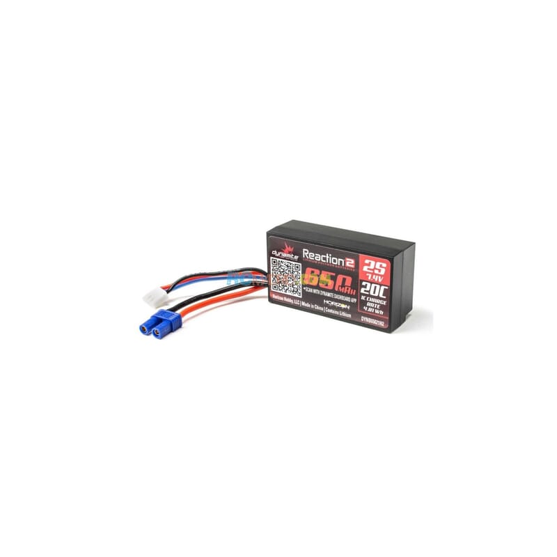 Lipo 7.4V 650mAh 2S 20C Hardcase EC2 Lipo 7.4V 650mAh 2S 20C Hardcase EC2