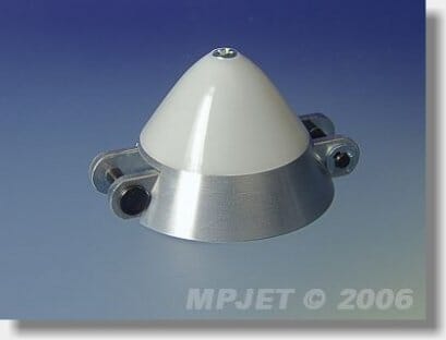 Cono plegable 40 mm Ø eje 3.2 mm ø Blanco