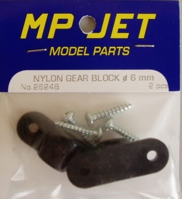 Soporte nylon tren aterrizaje delantero Ø 6mm (2 uds)
