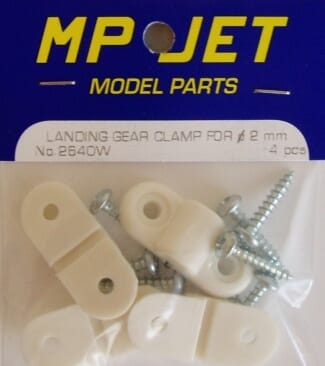 Soporte nylon tren aterrizaje varilla Ø 2mm (4 uds)