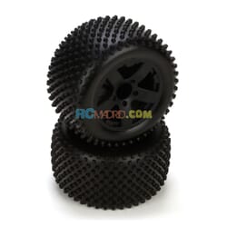 Circuit Tire Premount Rear Black Wheel (2)