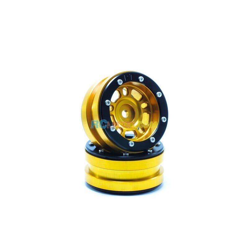LLantas de Aluminio Beadlock PT-Distractor Dorada/Negra 1.9 (2 uds.) LLantas de Aluminio Beadlock PT-Distractor Dorada/Negra 1.9 (2 uds.)