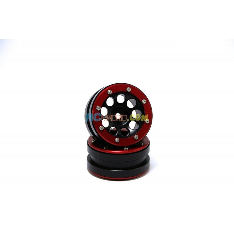 LLantas de Aluminio Beadlock PT-Ecohole Negra/Roja 1.9 (2 uds.) LLantas de Aluminio Beadlock PT-Ecohole Negra/Roja 1.9 (2 uds.)