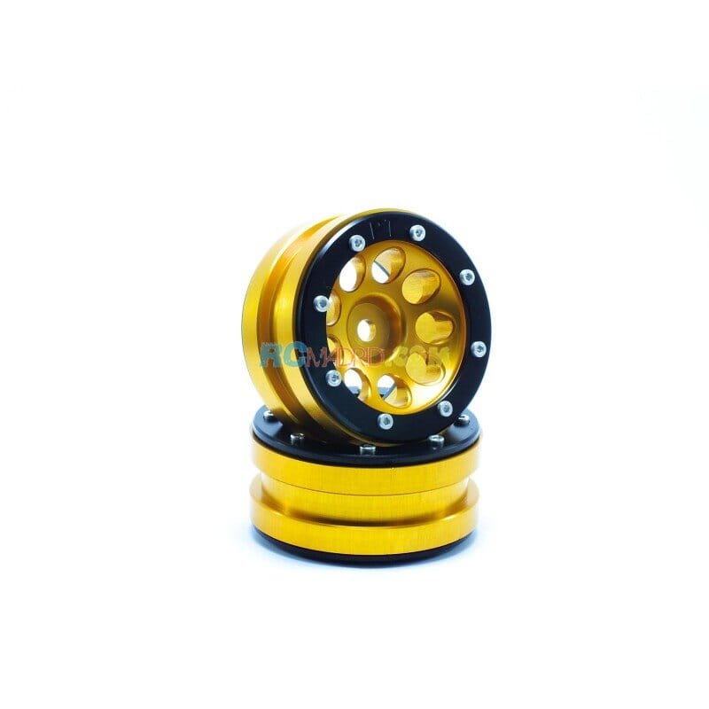 LLantas de Aluminio Beadlock PT-Ecohole Dorada/Negra 1.9 (2 uds.) LLantas de Aluminio Beadlock PT-Ecohole Dorada/Negra 1.9 (2 uds.)
