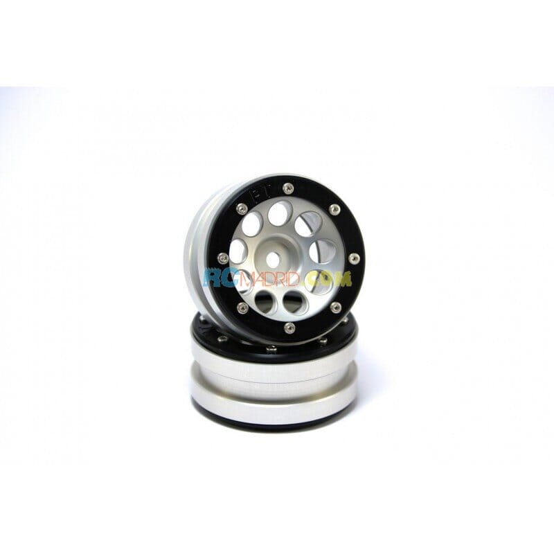 LLantas de Aluminio Beadlock PT-Ecohole Plata/Negra 1.9 (2 uds.) LLantas de Aluminio Beadlock PT-Ecohole Plata/Negra 1.9 (2 uds.)