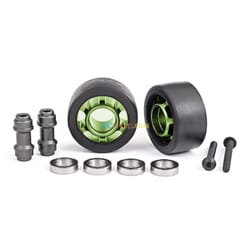Ruedas barra con ruedas aluminio 6061-T6 (anodizado verde)