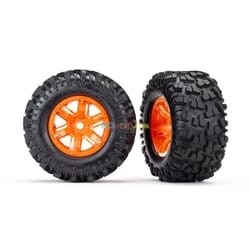 Neumáticos y ruedas ensamblados pegados (ruedas naranjas X-Maxx