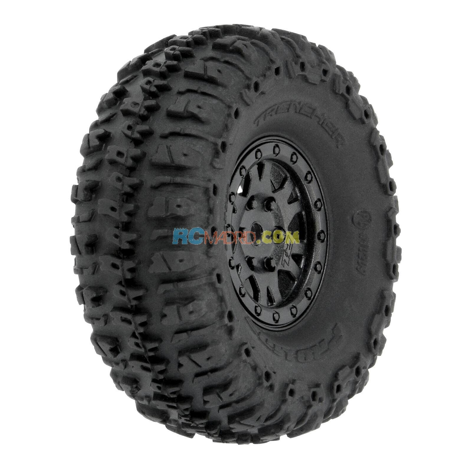 Proline 1/24 Trencher Fr/Rr 1.0" Neumáticos Montados 7mm Black Impulse (4) SCX24