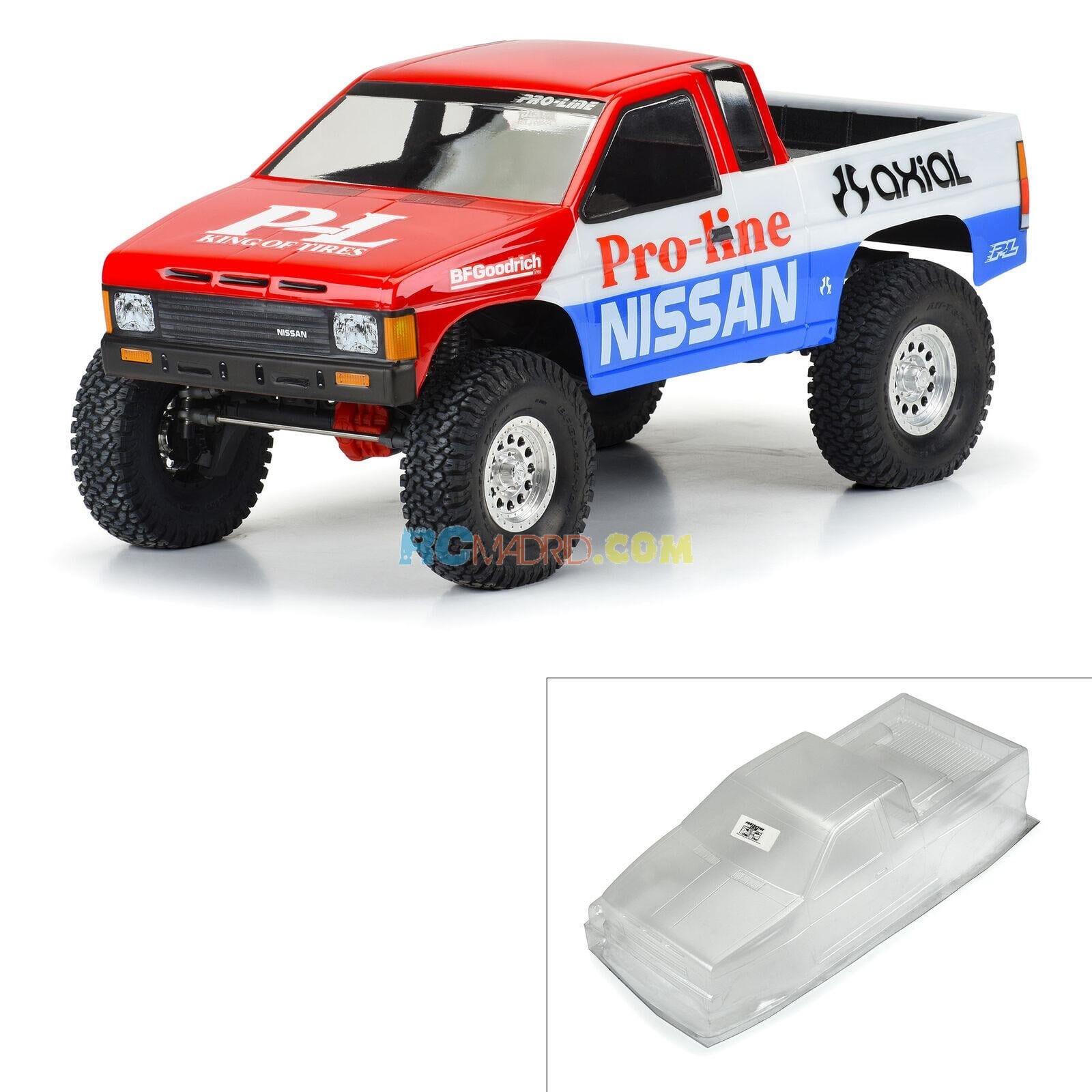 Proline 1/10 87 Nissan Hardbody D21 Carrocería transparente 12.3" WB
