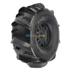 Neumáticos Dumont Paddle Sand/Snow montados en ruedas negras de 17 mm (2) para ARRMA Mojave delantero o trasero (PRO1018910)