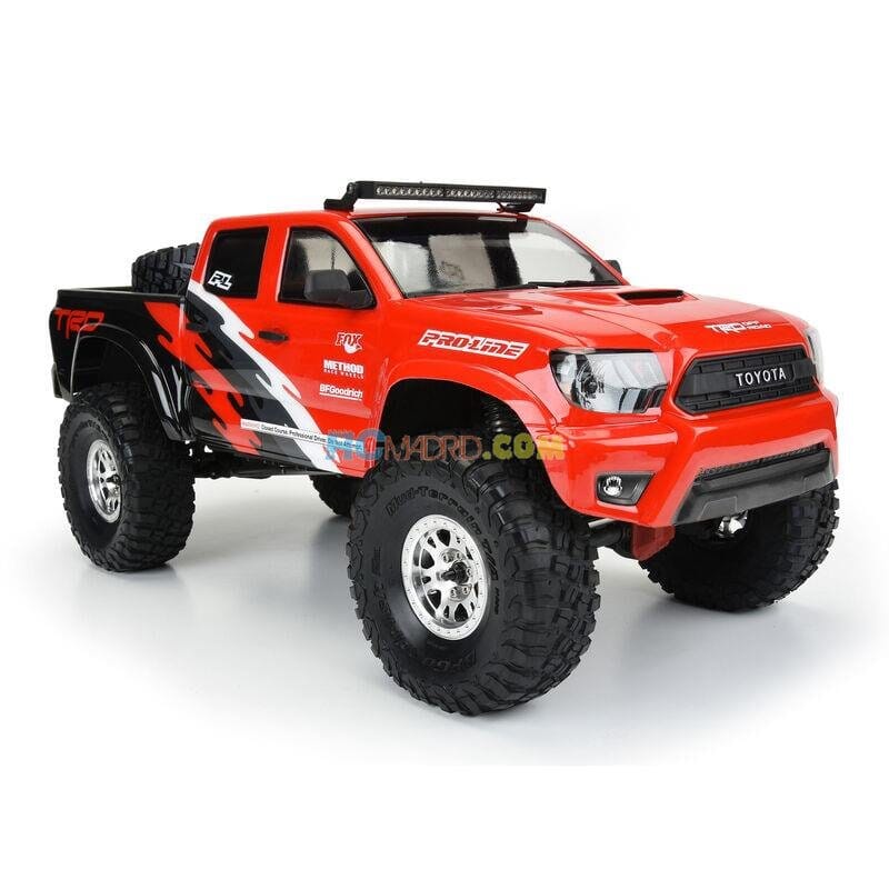 Juego de carrocería transparente Toyota Tacoma TRD Pro 2015 con accesorios moldeados a escala para orugas a escala con distancia