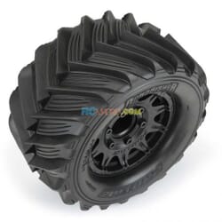 Neumáticos todo terreno Demolisher 2.8 montados en ruedas hexagonales extraíbles de 12 mm Raid Black 6x30 (2) para Stampede 2wd 