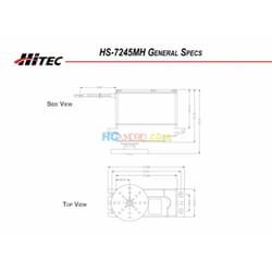 Hitec HS-7245MH Mini Alto Voltaje Alto Torque Metal Gear