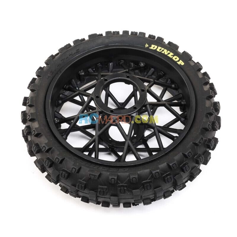 Rueda Trasera Dunlop MX53 Negra montada Promoto-MX