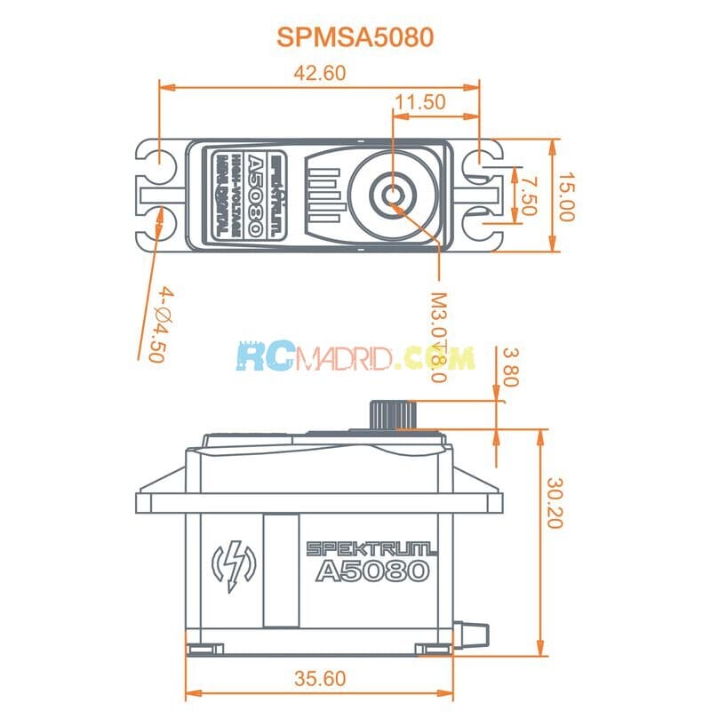 Servo A5080 MT/HS Mini Digital HV